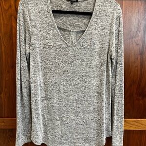 Pink Clover Heathered Gray Long Sleeve Top